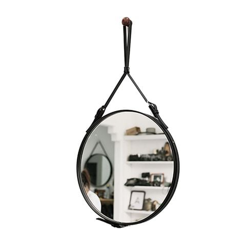 gương treo dây da