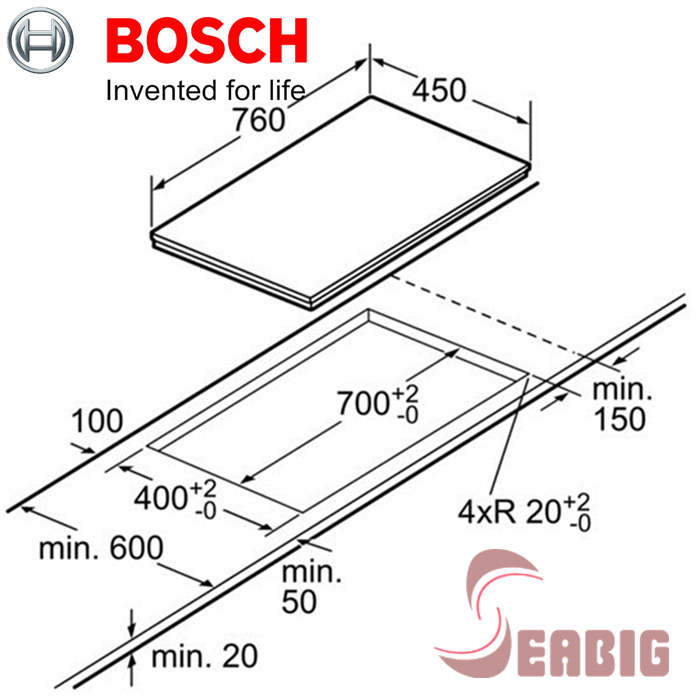 Bản vẽ kỹ thuật bếp từ Bosch PMI968MS