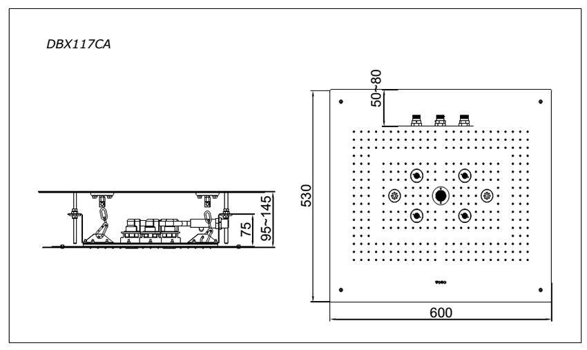 Bát sen TOTO DBX117CA bản vẽ kỹ thuật