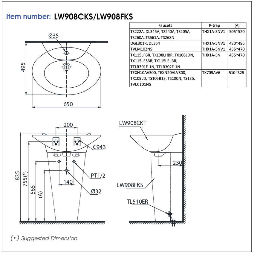 LW908CKS/LW908FKS