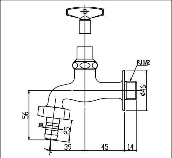 Thông số kỹ thuật Vòi rửa Inax LF-15G -13