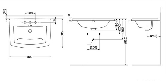  Chậu đặt dương vành TOTO LW311B#HG bản vẽ kỹ thuật