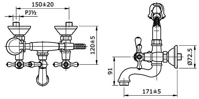 Sen tắm nóng lạnh TOTO TX411SCBR bản vẽ kỹ thuật Sen tắm nóng lạnh TOTO TX411SCBR bản vẽ kỹ thuật