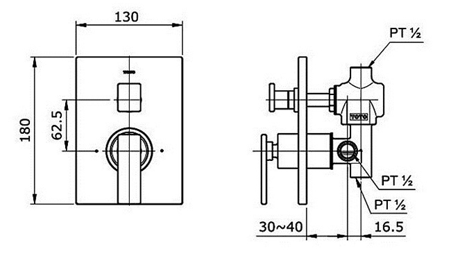 Van điều chỉnh nhiệt độ TOTO TX442SNBR Van điều chỉnh nhiệt độ TOTO TX442SNBR