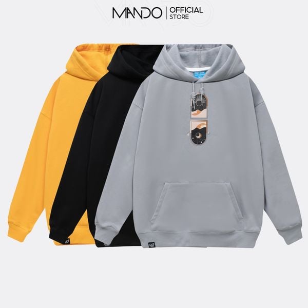  Áo Hoodie Nam MANDO Dài Tay Form Rộng Hình In Độc Đáo, Unisex Nhiều Màu Thời Trang Hàn Quốc HOD005 