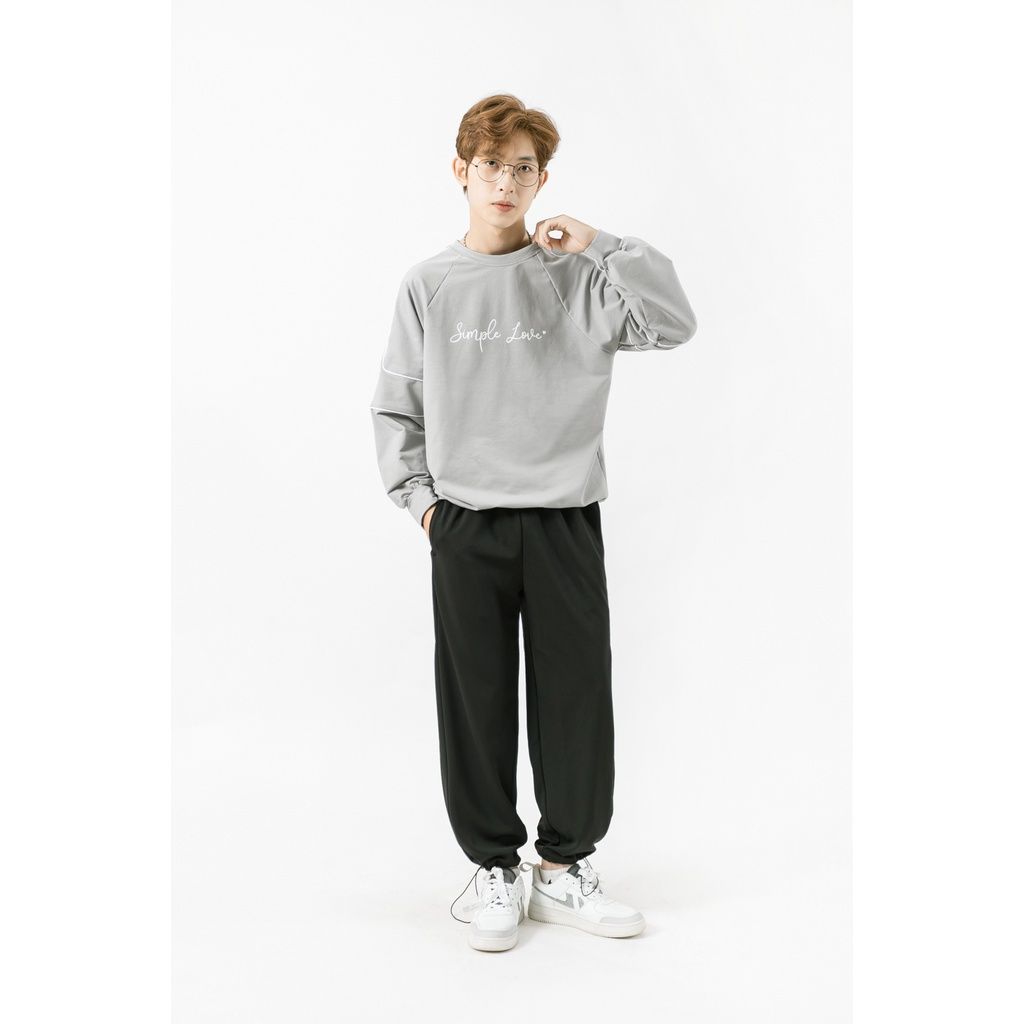  Áo Nỉ Cao Cấp Sweater Dài Tay Nam MANDO 2 Màu Họa Tiết In Chữ Form Rộng Basic Unisex Thời Trang Hàn Quốc SWT006 