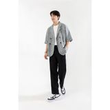  Áo Blazer Tay Lỡ Nam Cổ Ve Xuôi MANDO Chất Liệu Flannel Cao Cấp, Mềm Mịn Không Co Nhăn, Thiết Kế Basic AVH017 