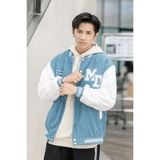  Áo Khoác Bomber Varsity Nhung Tăm Nam MANDO 3 Màu Form Rộng Basic Thể Thao Unisex Thời Trang Hàn Quốc BOB001 - BOB006 