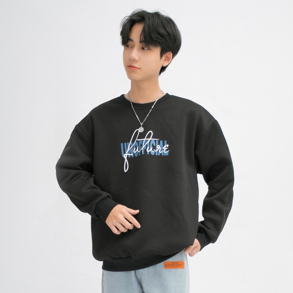  Áo Nỉ Sweater Nam MANDO Dài Tay Nỉ Bông Cao Cấp Form Rộng Họa Tiết In Unofficial Basic Unisex Thời Trang Hàn Quốc NDN053 