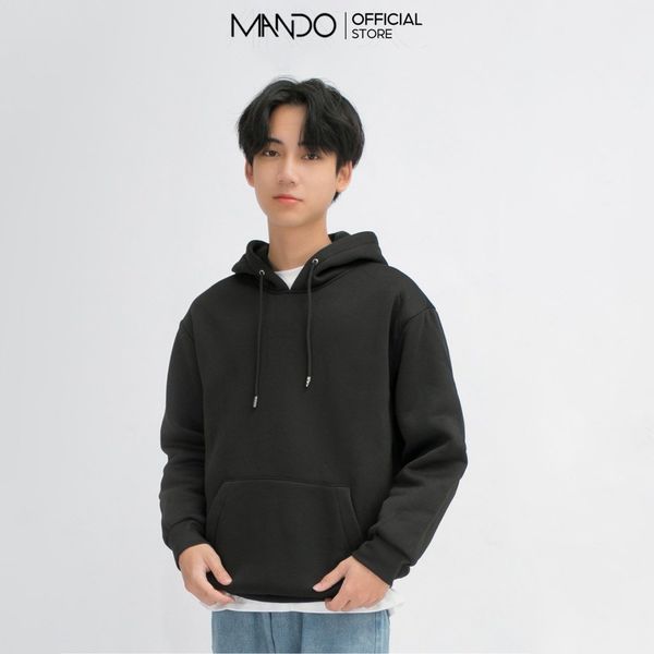  Áo Nỉ Hoodie  Sweater Nam MANDO Dài Tay Form Rộng Trơn Basic Unisex Cao Cấp Nhiều Màu Thời Trang Hàn Quốc  NDN056 