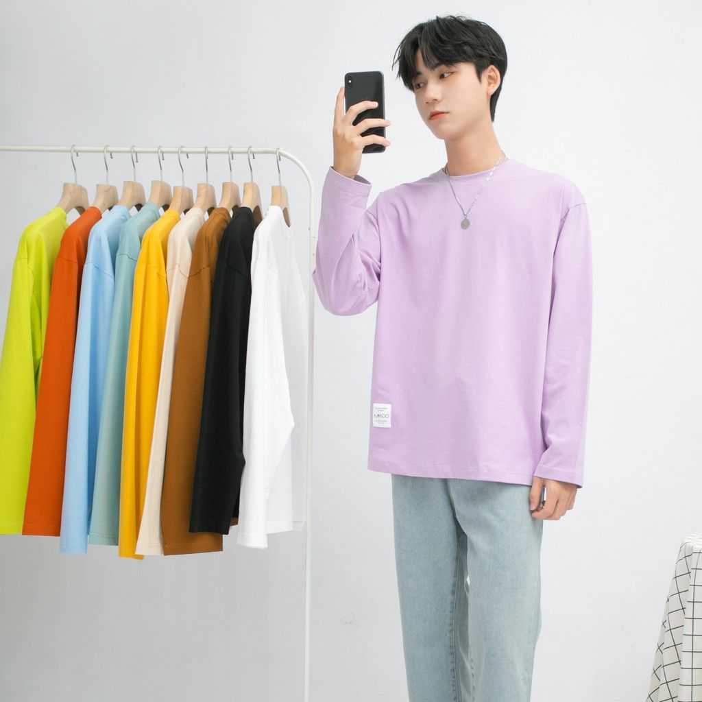  Áo Nỉ Thu Đông Giữ Nhiệt Nam Dài Tay MANDO Chất Cotton Hàn Form Suông Rộng Nhiều Màu Basic Unisex Hàn Quốc NDN071 