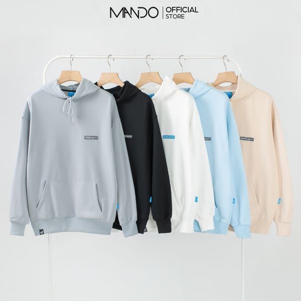  Áo Hoodie Nam MANDO Dài Tay Form Rộng Trơn Basic Unisex Nhiều Màu Thời Trang Hàn Quốc HOD002 