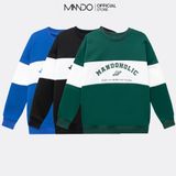  Áo Sweater Nỉ Nam MANDO Phối Màu Chất liệu Nỉ Cào Dày Dặn, Form Rộng Hình In Unisex Phong Cách Unisex SWT012 