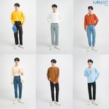  Áo Nỉ Thu Đông Giữ Nhiệt Nam Dài Tay MANDO Chất Cotton Hàn Form Suông Rộng Nhiều Màu Basic Unisex Hàn Quốc NDN071 