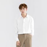  Áo Sơ Mi Giấu Cúc Cổ Bẻ Trơn Dài Tay Nam MANDO Form Slimfit Basic Unisex Thời Trang Công Sở Hàn Quốc SMD119 