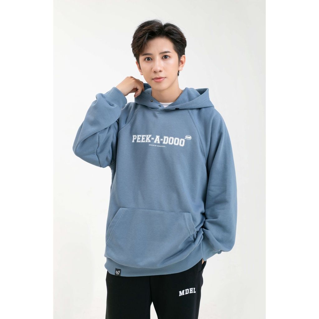  Áo Hoodie Nam Dài Tay 2 Cúc Bấm  MANDO Chất Liệu Nỉ Chân Cua Form Rộng Hình In Basic Unisex Thời Trang Hàn Quốc HOD008 