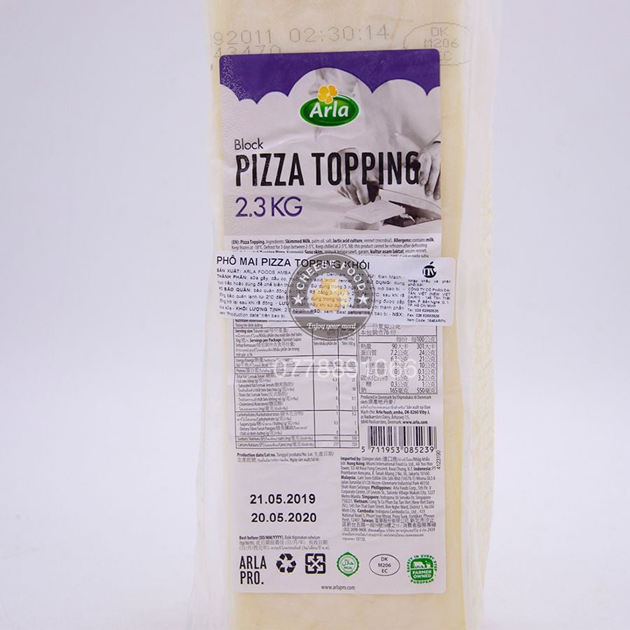 Phô mai Mozzarella Pizza Topping Arla