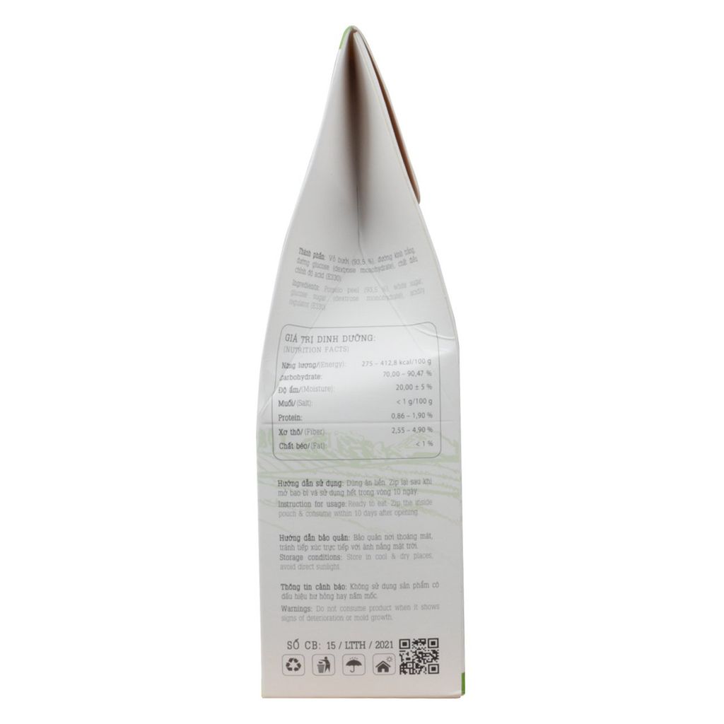 VỎ BƯỞI SẤY DẺO NONGLAMFOOD HỘP 200G | HEALTHY SNACK | ĂN VẶT TỐT CHO SỨC KHỎE | TRÁI CÂY SẤY DẺO