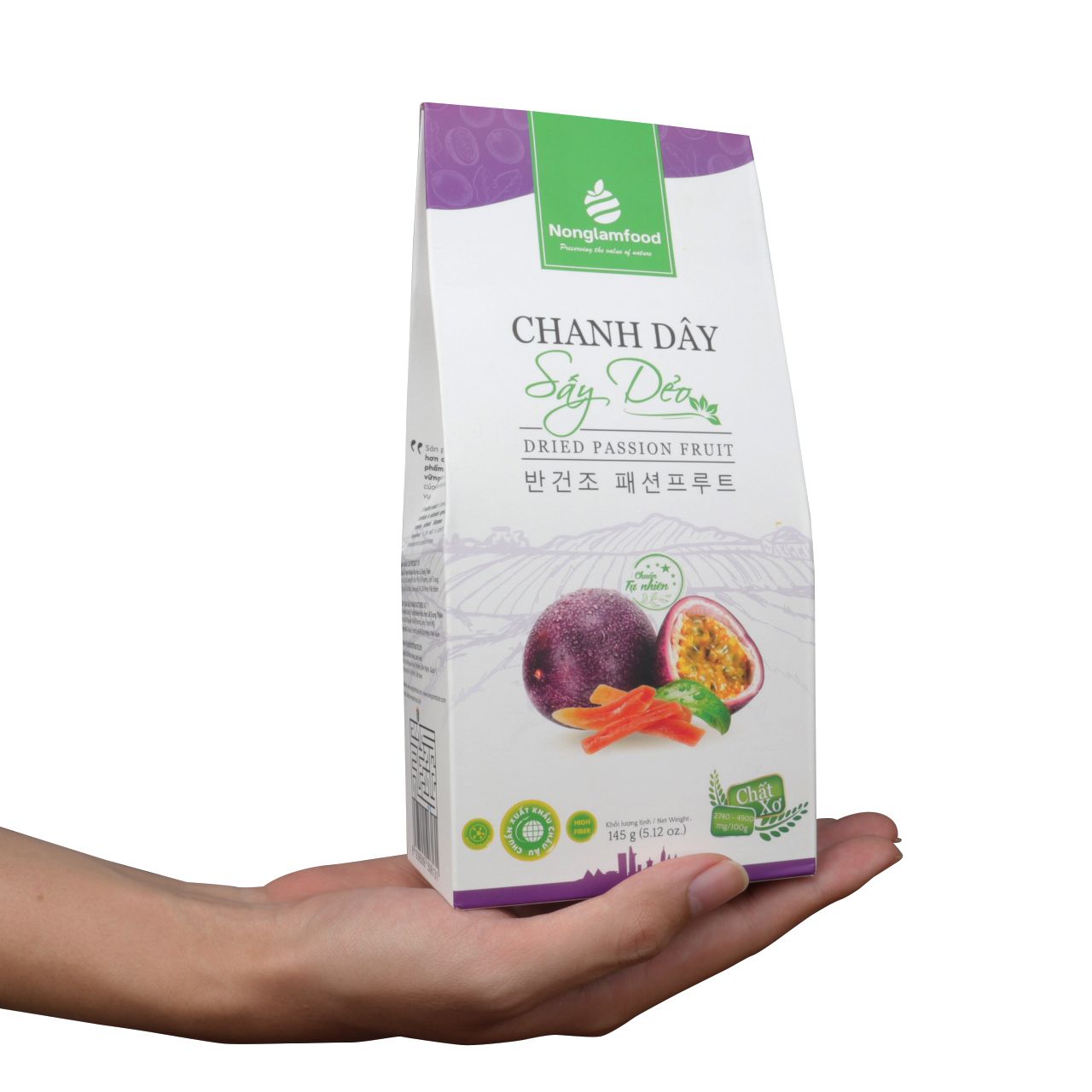 Chanh Dây Sấy Dẻo Nonglamfood hộp 145g | Ăn vặt tốt cho sức khỏe | Healthy Snack