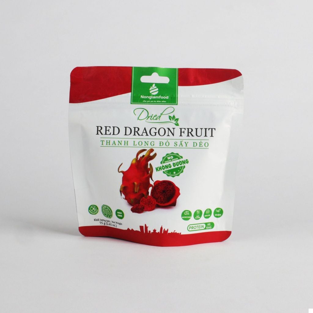 THANH LONG ĐỎ SẤY DẺO - TÚI 75 GRAM| ĂN VẶT TỐT CHO SỨC KHỎE| HEALTHY SNACK