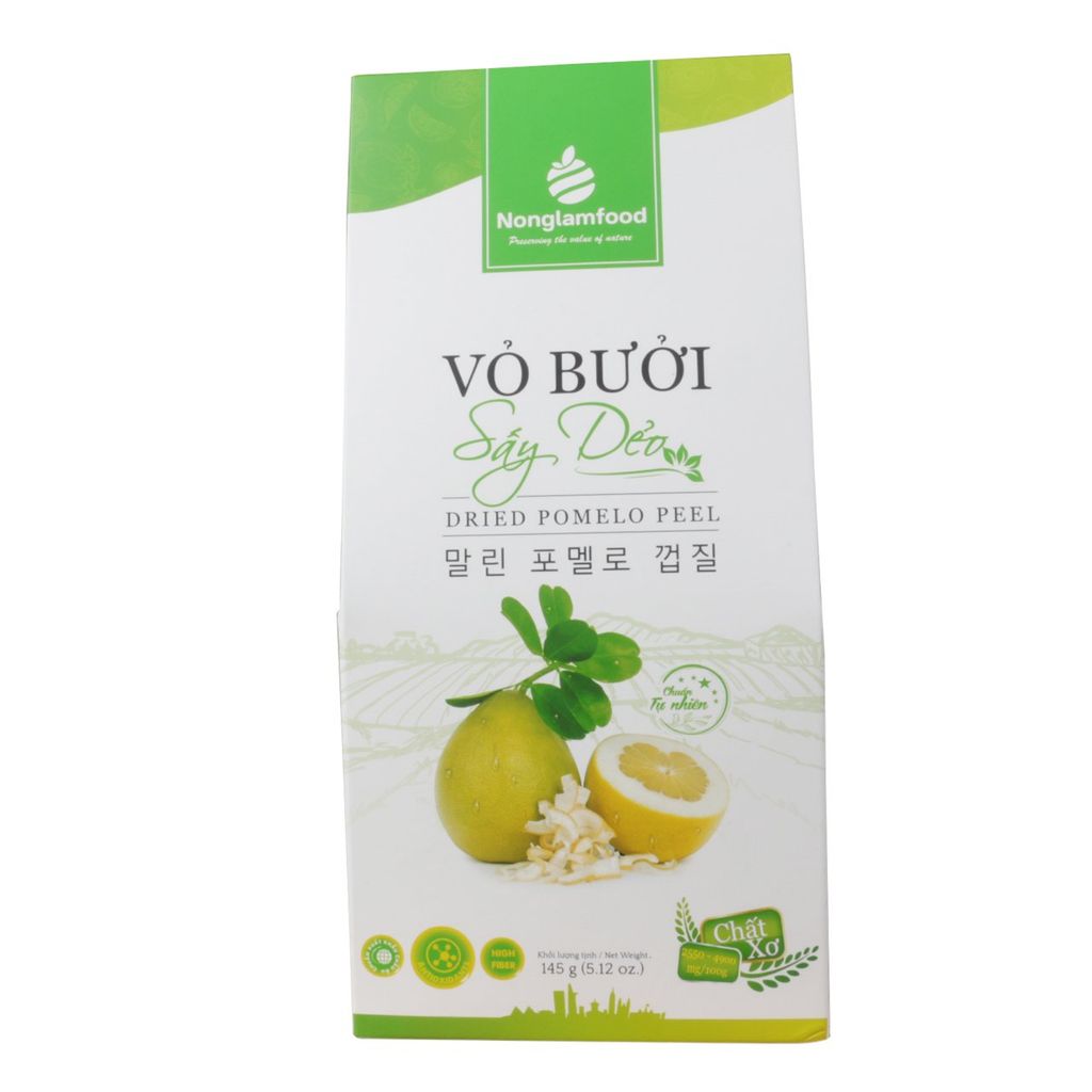 VỎ BƯỞI SẤY DẺO NONGLAMFOOD HỘP 145G | ĂN VẶT TỐT CHO SỨC KHỎE | HEALTHY SNACK