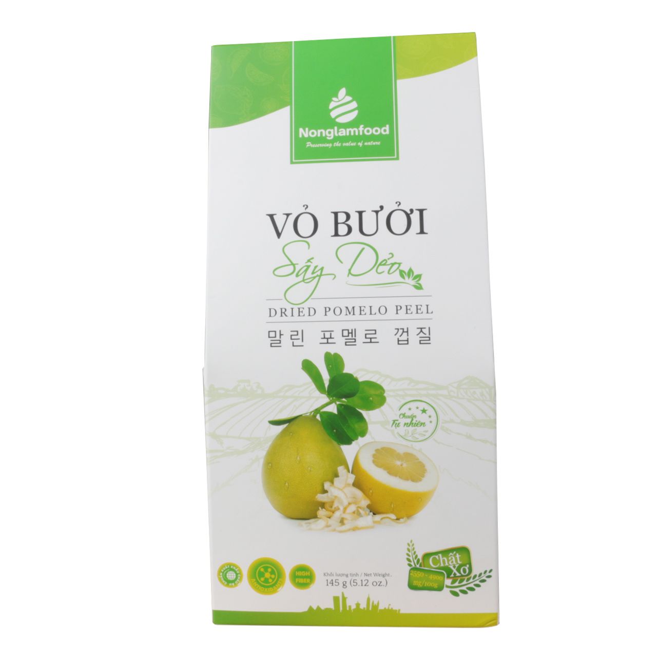 Vỏ bưởi sấy dẻo Nonglamfood hộp 145g | Ăn vặt tốt cho sức khỏe | Healthy Snack