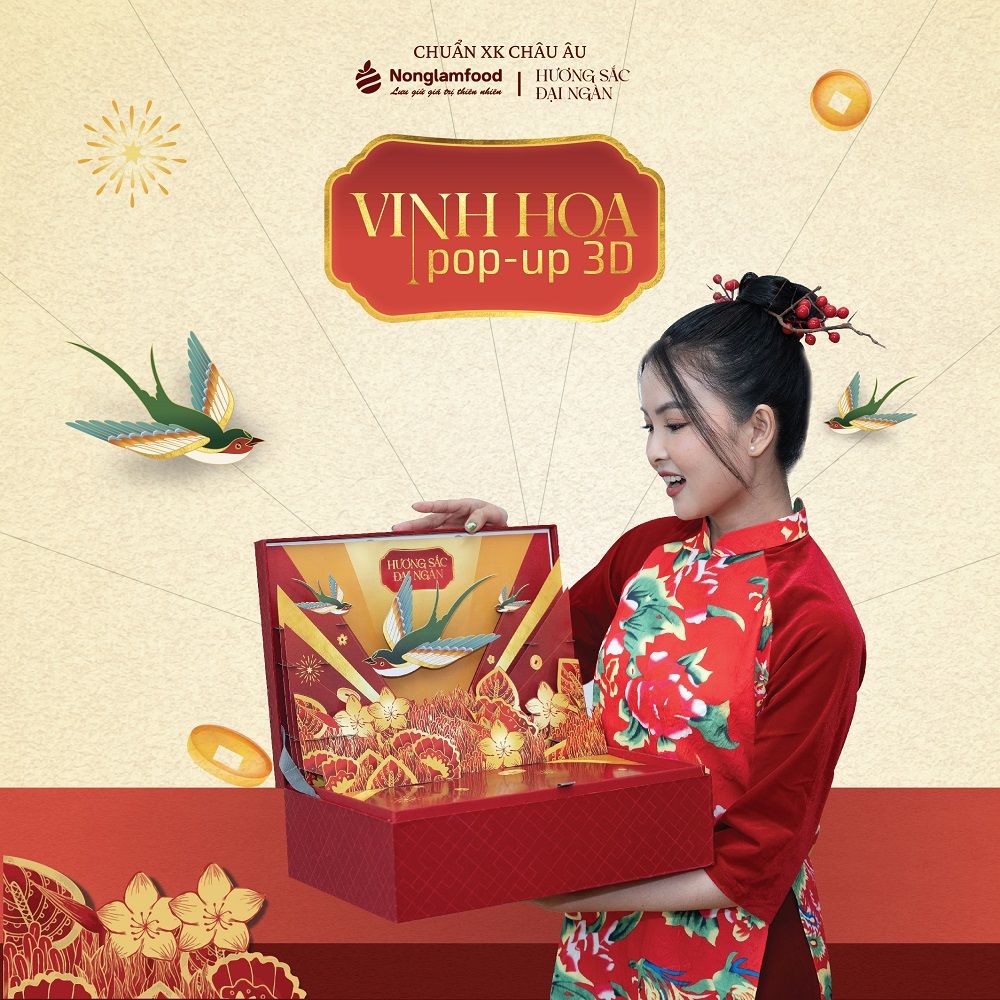 Set quà nghệ thuật Pop up 3D Vinh Hoa - Hương Sắc Đại Ngàn