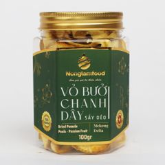 VỎ BƯỞI CHANH DÂY SẤY DẺO NONGLAMFOOD HŨ 100G | HỦ LỤC GIÁC ĐẶC BIỆT | QUÀ TẶNG CAO CẤP