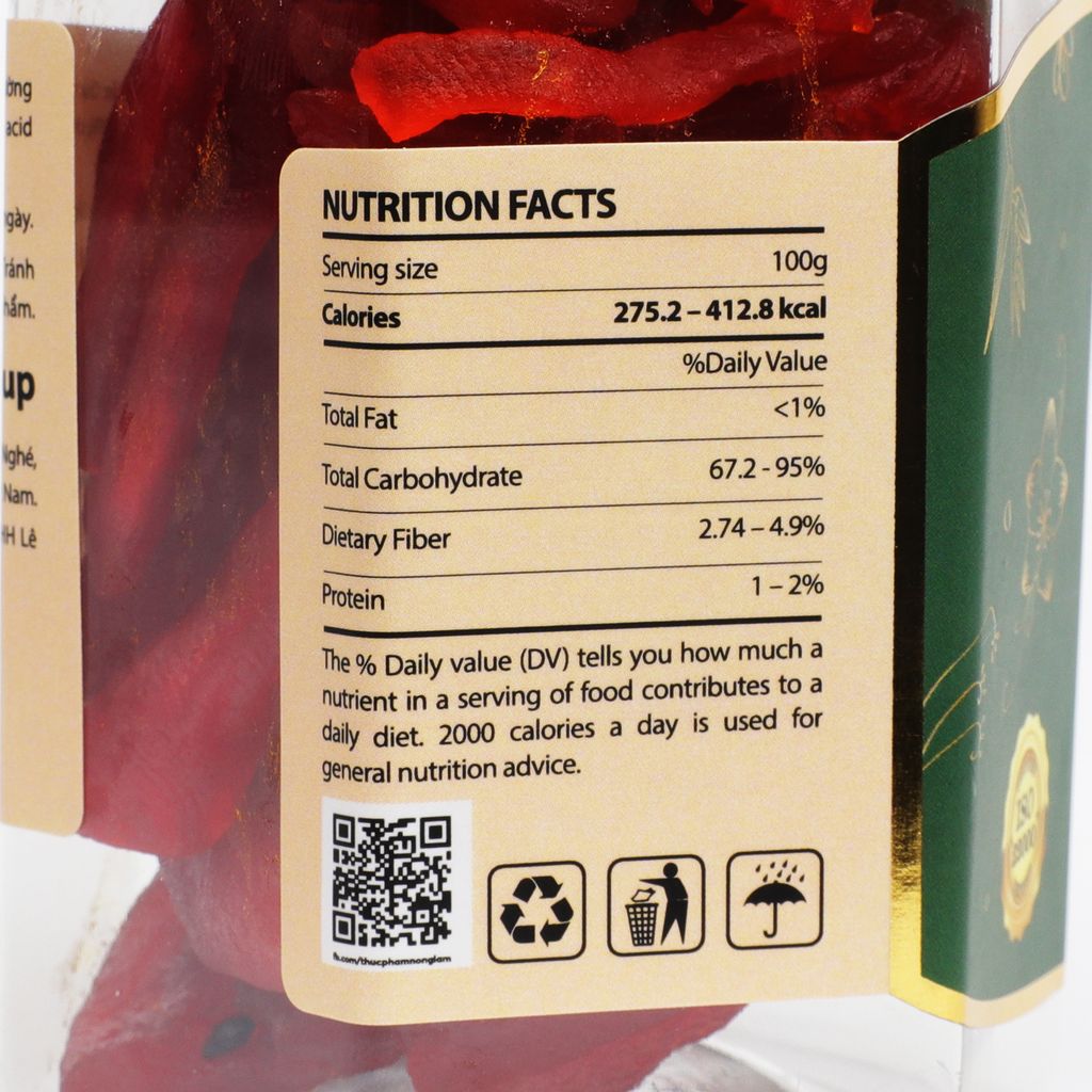 CHANH DÂY SẤY DẺO NONGLAMFOOD HŨ 150G | HỦ LỤC GIÁC ĐẶC BIỆT | QUÀ TẶNG CAO CẤP