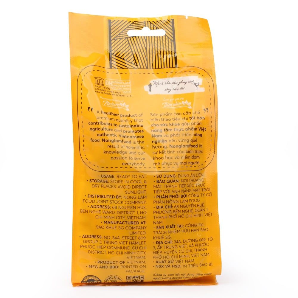 CHUỐI SẤY GIÒN NONGLAMFOOD TÚI 150G | BANANA CHIPS