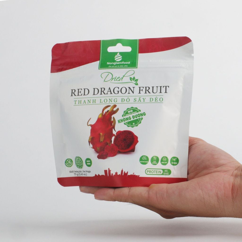 THANH LONG ĐỎ SẤY DẺO - TÚI 75 GRAM| ĂN VẶT TỐT CHO SỨC KHỎE| HEALTHY SNACK