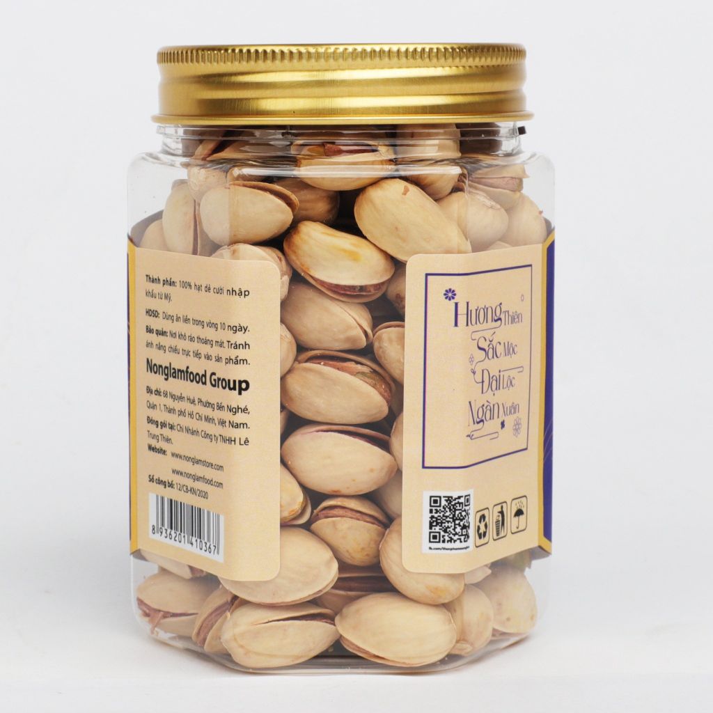 HẠT DẺ CƯỜI MỸ RANG MUỐI NONGLAMFOOD HŨ 150G  | HŨ LỤC GIÁC ĐẶC BIỆT | QUÀ TẶNG CAO CẤP