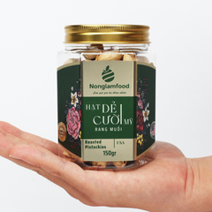 HẠT DẺ CƯỜI MỸ RANG MUỐI NONGLAMFOOD HŨ 150G  | HŨ LỤC GIÁC ĐẶC BIỆT | QUÀ TẶNG CAO CẤP