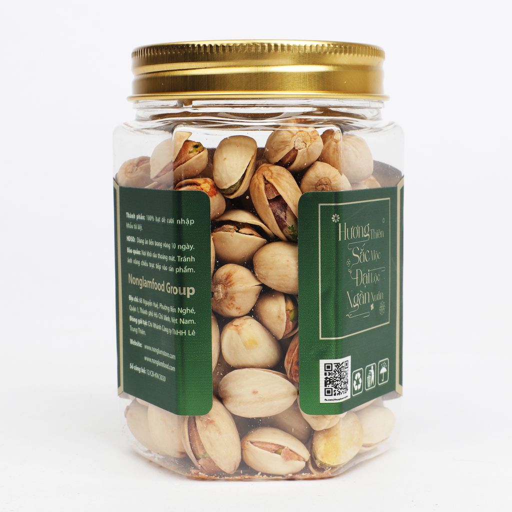 HẠT DẺ CƯỜI MỸ RANG MUỐI NONGLAMFOOD HŨ 150G  | HŨ LỤC GIÁC ĐẶC BIỆT | QUÀ TẶNG CAO CẤP