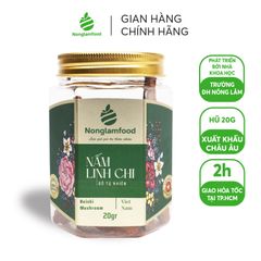 NẤM LINH CHI ĐỎ NONGLAMFOOD HŨ 20G  | HŨ LỤC GIÁC ĐẶC BIỆT | QUÀ TẶNG CAO CẤP