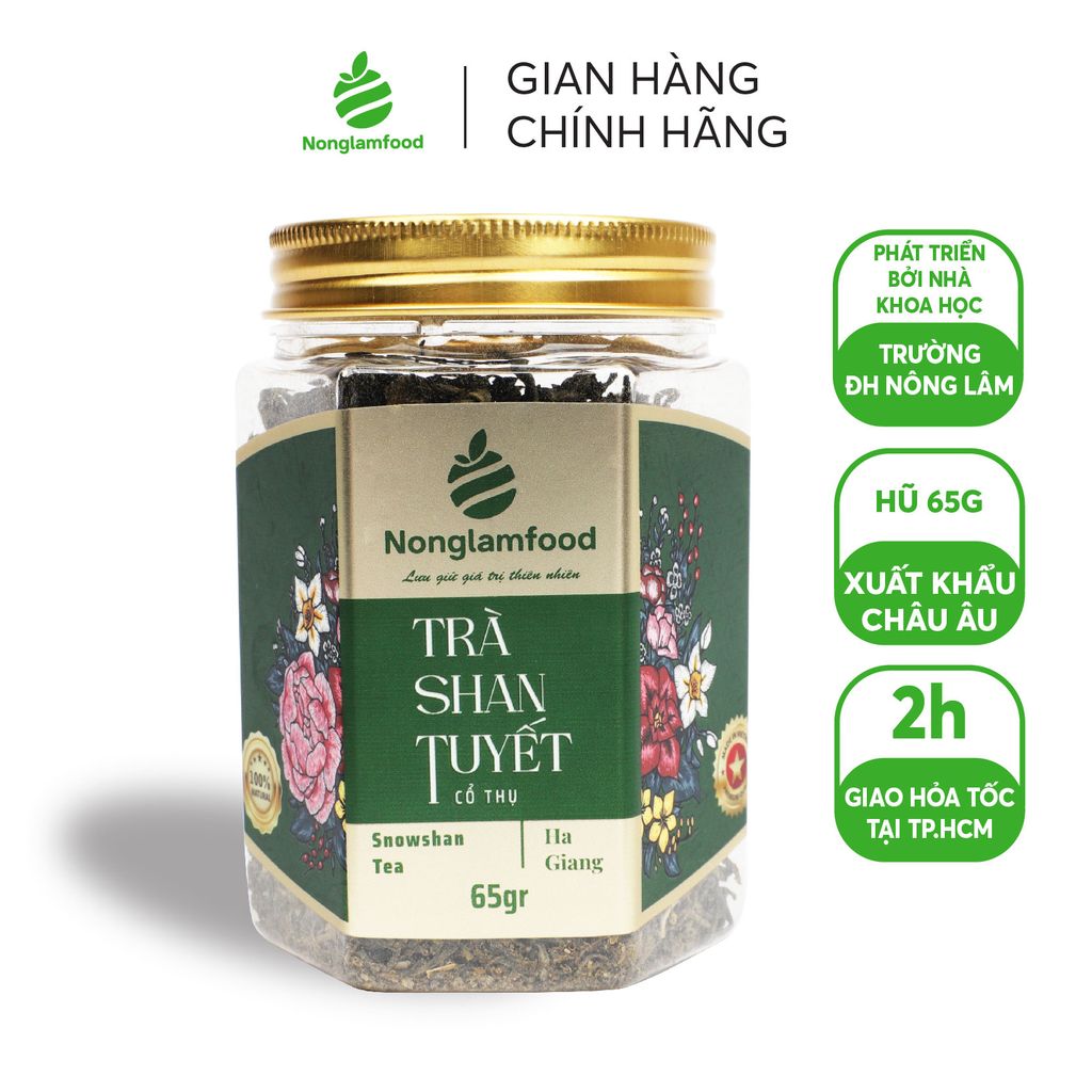 TRÀ SHAN TUYẾT NONGLAMFOOD HŨ 150G  | HŨ LỤC GIÁC ĐẶC BIỆT | QUÀ TẶNG CAO CẤP