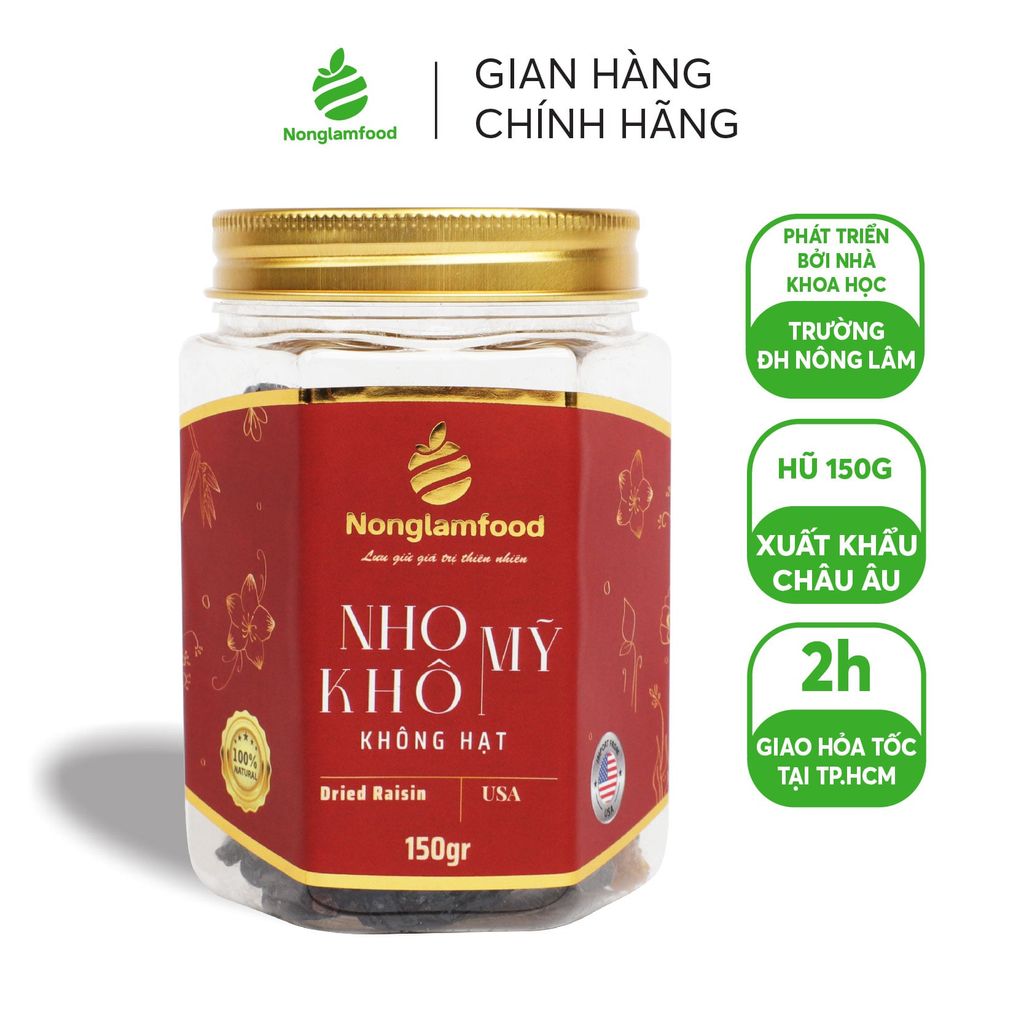 MIX NHO KHÔ 3 MÀU NONGLAMFOOD HŨ 150G  | HŨ LỤC GIÁC ĐẶC BIỆT | QUÀ TẶNG CAO CẤP