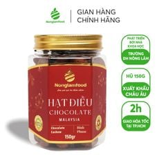 HẠT ĐIỀU SOCOLA NONGLAMFOOD HŨ 150G | HŨ LỤC GIÁC ĐẶC BIỆT | QUÀ TẶNG CAO CẤP
