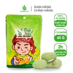 HẠT ĐIỀU WASABI NONGLAMFOOD TÚI 45G | PREMIUM WASABI CASHEWS