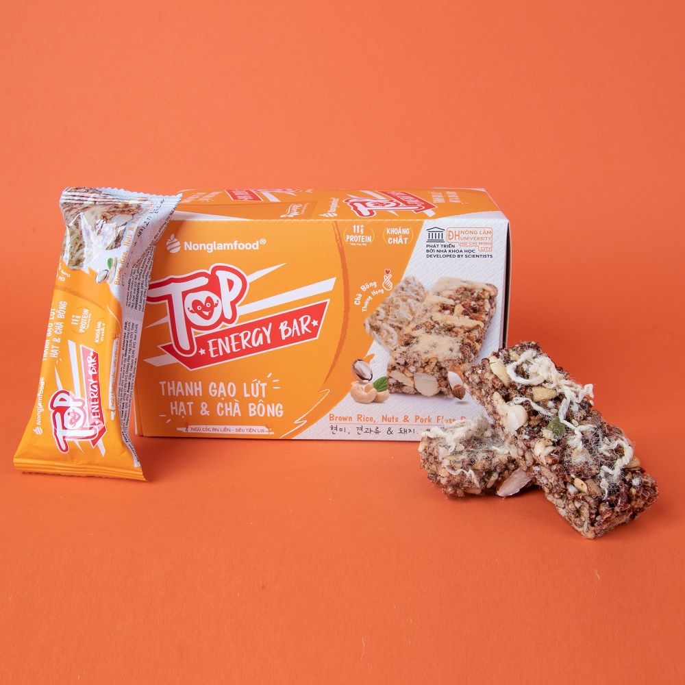 THANH GẠO LỨT TOP ENERGY BAR HẠT & CHÀ BÔNG 17G | TỐT CHO SỨC KHỎE | HEALTHY SNACK