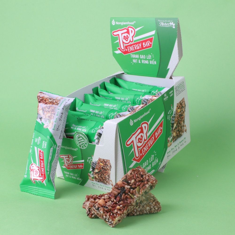 THANH GẠO LỨT TOP ENERGY BAR HẠT & RONG BIỂN 17G | TỐT CHO SỨC KHỎE | HEALTHY SNACK