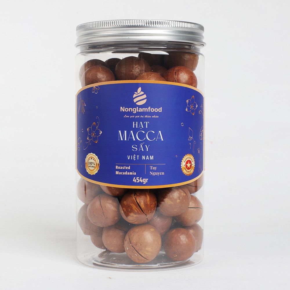 HẠT MACCA SẤY NONGLAMFOOD HŨ 454GR