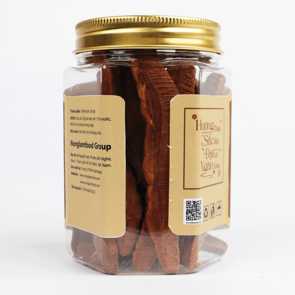 NẤM LINH CHI ĐỎ TỰ NHIÊN NONGLAMFOOD HŨ 20G  | HŨ LỤC GIÁC ĐẶC BIỆT | QUÀ TẶNG CAO CẤP