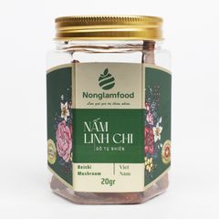 NẤM LINH CHI ĐỎ NONGLAMFOOD HŨ 20G  | HŨ LỤC GIÁC ĐẶC BIỆT | QUÀ TẶNG CAO CẤP