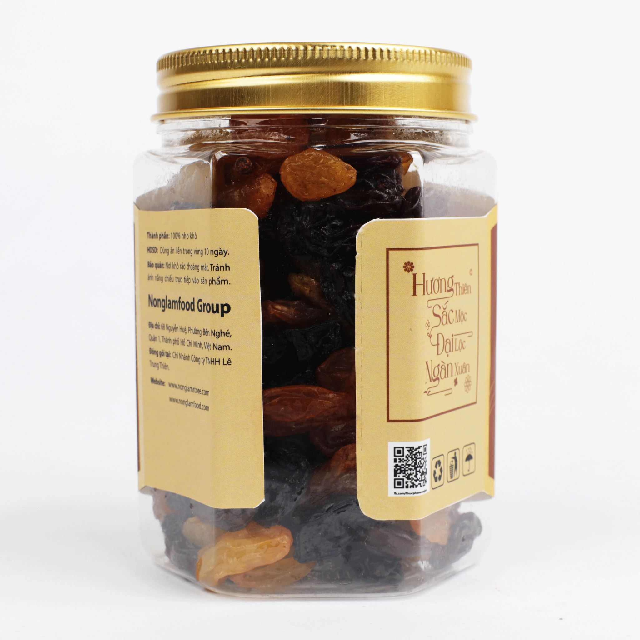 NHO KHÔ MỸ KHÔNG HẠT NONGLAMFOOD HŨ 150G  | HŨ LỤC GIÁC ĐẶC BIỆT | QUÀ TẶNG CAO CẤP