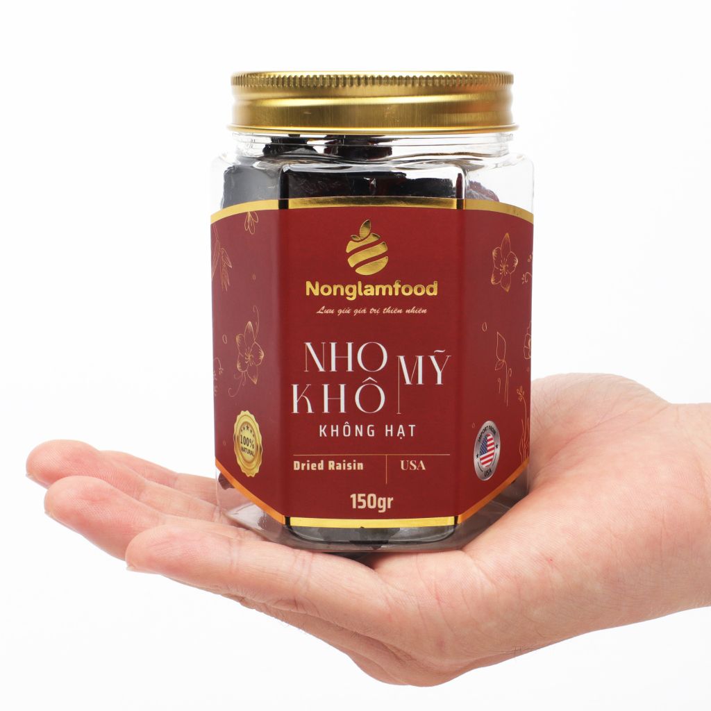 MIX NHO KHÔ 3 MÀU NONGLAMFOOD HŨ 150G  | HŨ LỤC GIÁC ĐẶC BIỆT | QUÀ TẶNG CAO CẤP