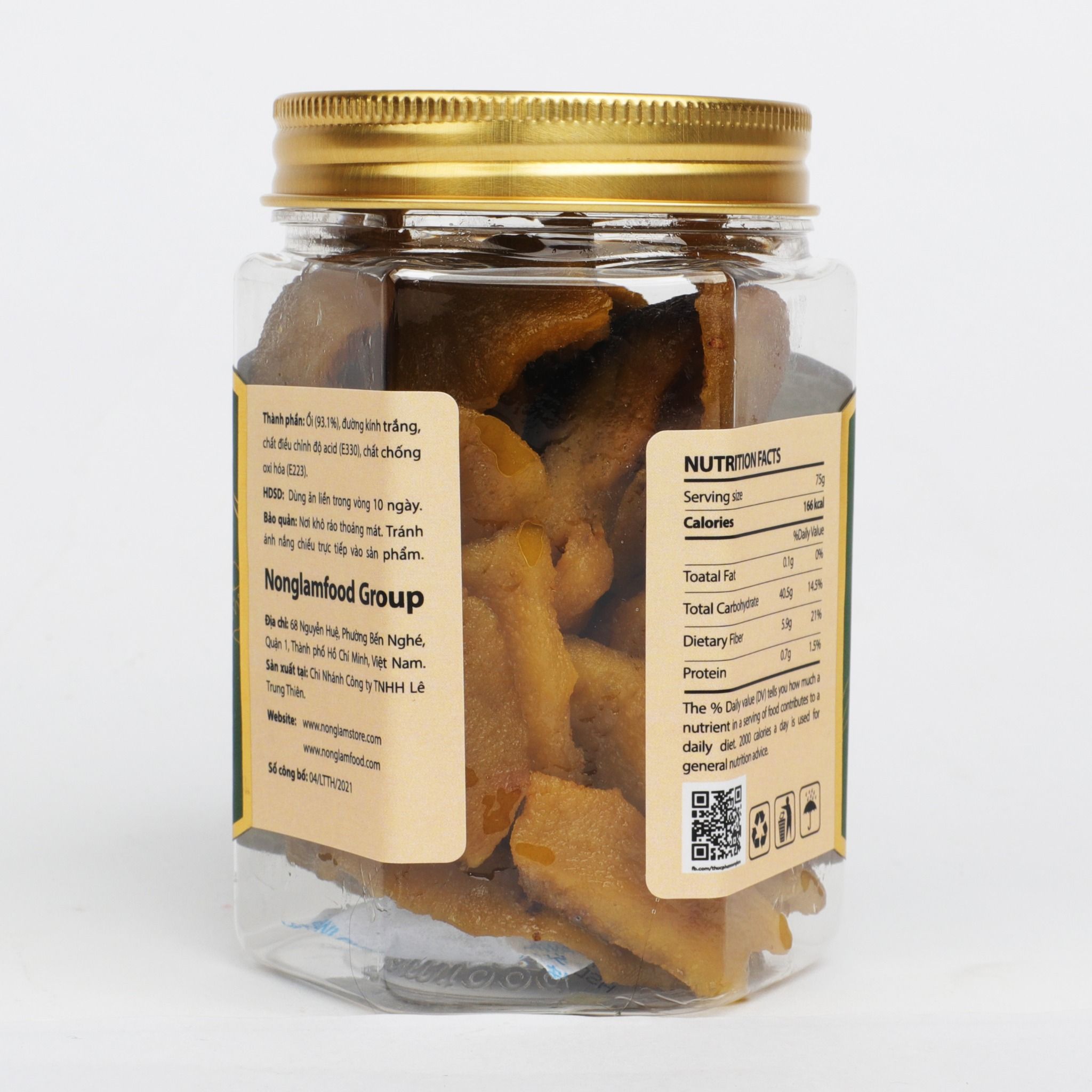 ỔI NỮ HOÀNG SẤY DẺO NONGLAMFOOD HŨ 150G | HỦ LỤC GIÁC ĐẶC BIỆT | QUÀ TẶNG CAO CẤP