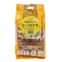 THANH GẠO LỨT HẠT & CHÀ BÔNG GABRI TÚI 120G| ĂN VẶT TỐT SỨC KHỎE| HEALTHY SNACK