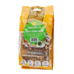 THANH GẠO LỨT HẠT & RONG BIỂN GABRI TÚI 120G| ĂN VẶT TỐT SỨC KHỎE| HEALTHY SNACK