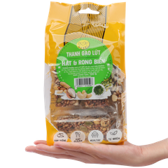 THANH GẠO LỨT HẠT & RONG BIỂN GABRI TÚI 120G| ĂN VẶT TỐT SỨC KHỎE| HEALTHY SNACK